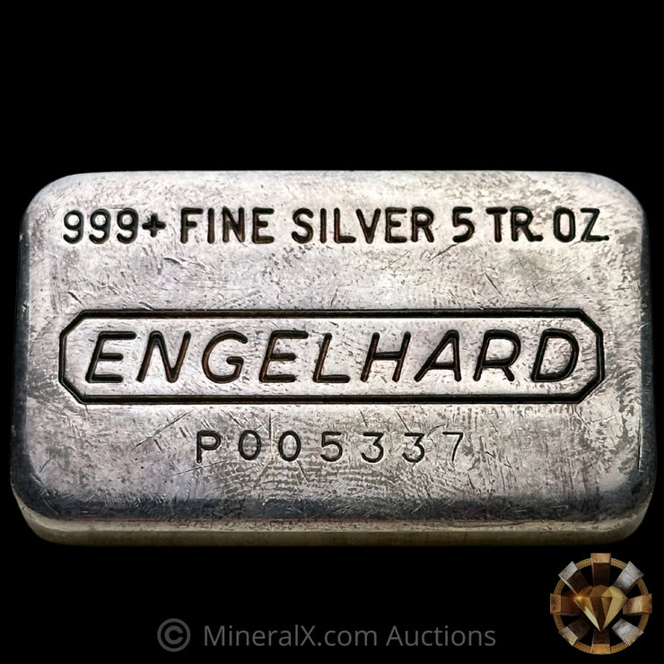 5oz Engelhard P Loaf Vintage Silver Bar