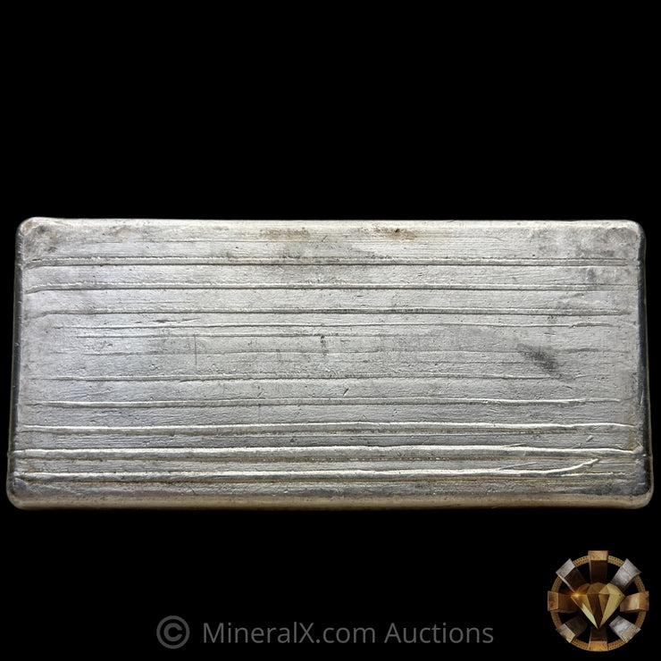 20oz Engelhard Bull Logo 9th Series Small Font Serial Variety Vintage Silver Bar With Striated Reverse