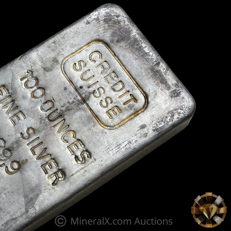 100oz Credit Suisse Vintage Silver Bar