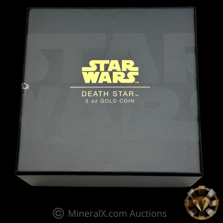 5oz 2022 Star Wars Death Star New Zealand Mint Gold Coin BU With Original Case, Packaging & COA (Limited Edition Of Only 25 Pieces Made)