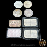 x8 1oz Misc Vintage Silver Coins & Bars