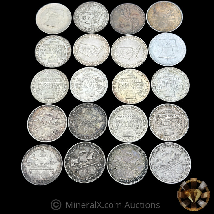 x20 50c Mixed 90% American Silver Half Dollars $10 Face Value