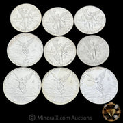 x9 1oz Mexican Libertad Silver Coins (Mixed Dates)