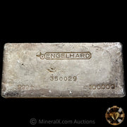 100oz Engelhard Bull Logo Vintage Silver Bar With Unique Reverse & Side Diagonal Striations