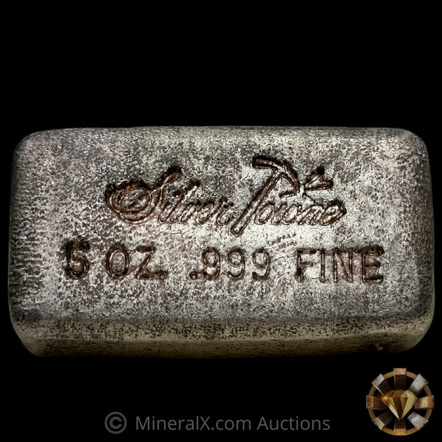 5oz Silvertowne Vintage Silver Bar With Unique Inverted Reverse Serial ...