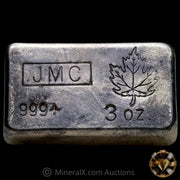 3oz JMC Johnson Matthey Vintage Silver Bar