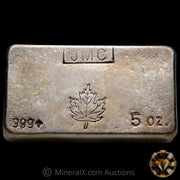 5oz JMC Johnson Matthey Vintage Silver Bar