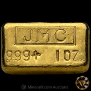 1oz JMC Johnson Matthey TGM Counterstamp Vintage Gold Bar