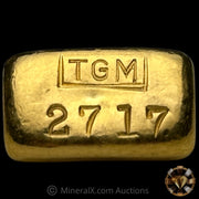 1oz JMC Johnson Matthey TGM Counterstamp Vintage Gold Bar