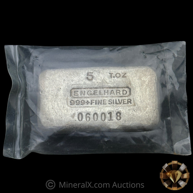 5oz Engelhard 0 Leading 7th Series Vintage Silver Bar In Seal