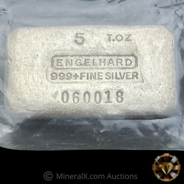 5oz Engelhard 0 Leading 7th Series Vintage Silver Bar In Seal