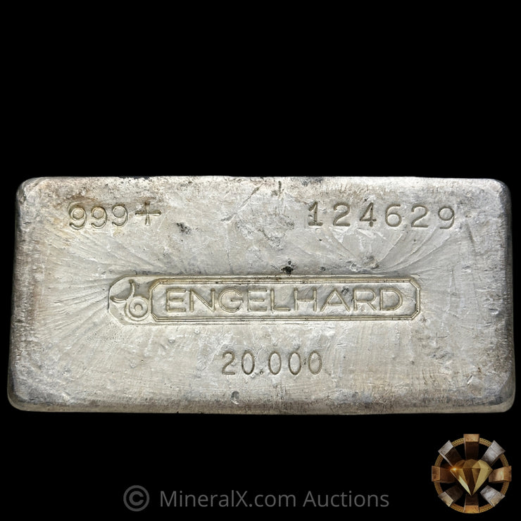 20oz Engelhard 6th Series Bull Logo Vintage Silver Bar