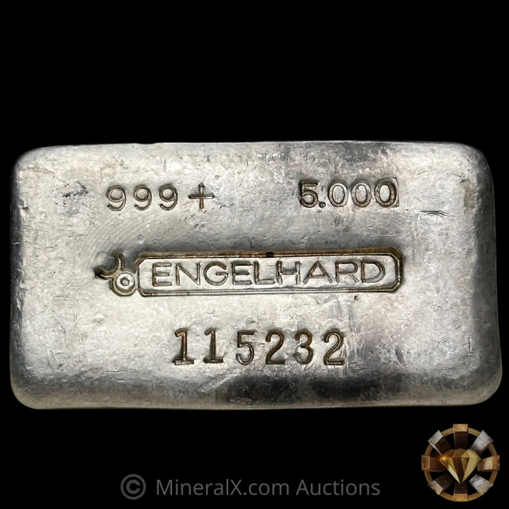 5oz Engelhard Bull Logo Vintage Silver Bar