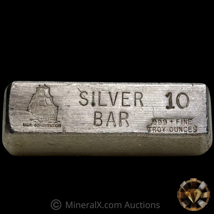 10oz USS Constitution CMI Vintage Silver Bar