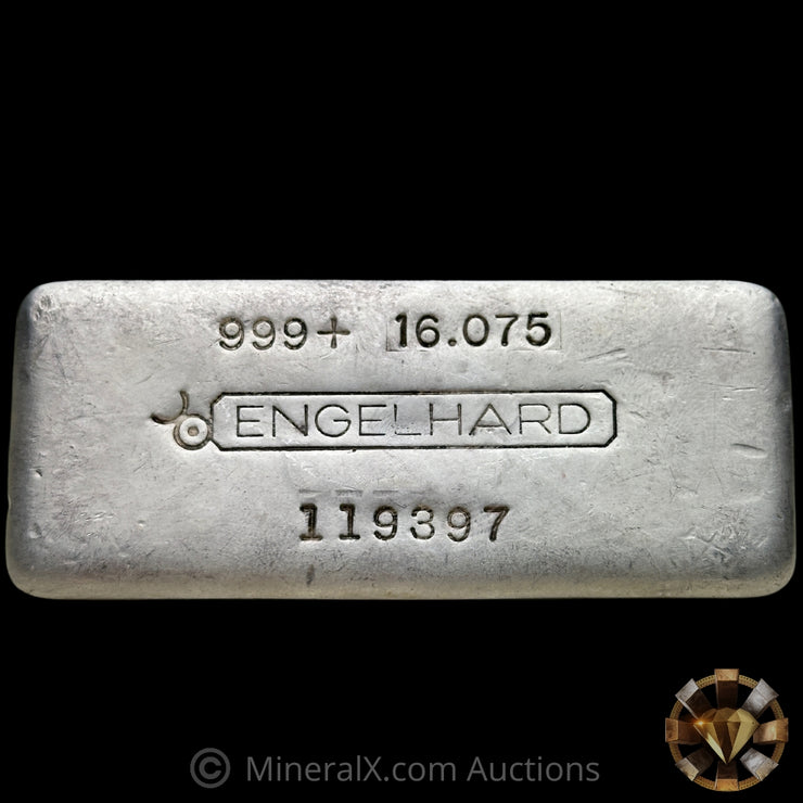 16.075oz (1/2 Kilo) Engelhard Bull Logo Vintage Silver Bar (Early Variety)