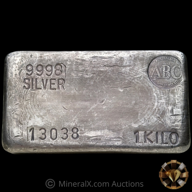 Kilo ABC Australian Bullion Company Vintage Silver Bar