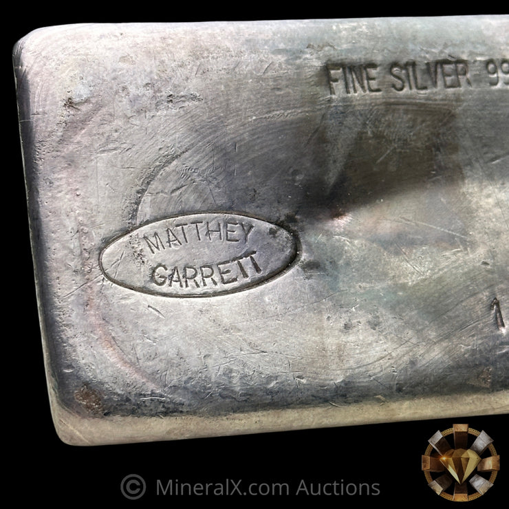 Kilo Matthey Garrett MG Australia Vintage Silver Bar