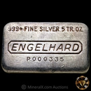 5oz Engelhard P Loaf Vintage Silver Bar With Low Serial