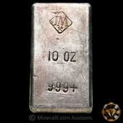 10oz JM Johnson Matthey Reverse Stamp Vintage Silver Bar