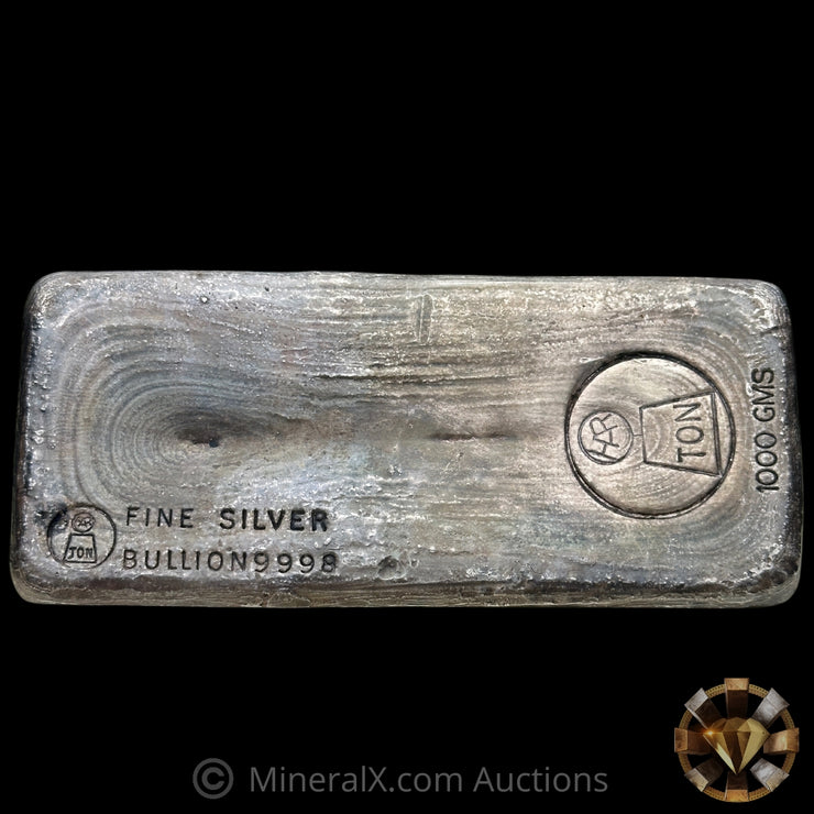 1000g (Kilo) Harrington Metallurgist Australia Vintage Silver Bar