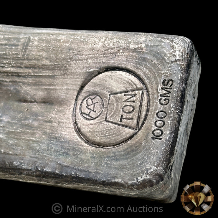 1000g (Kilo) Harrington Metallurgist Australia Vintage Silver Bar