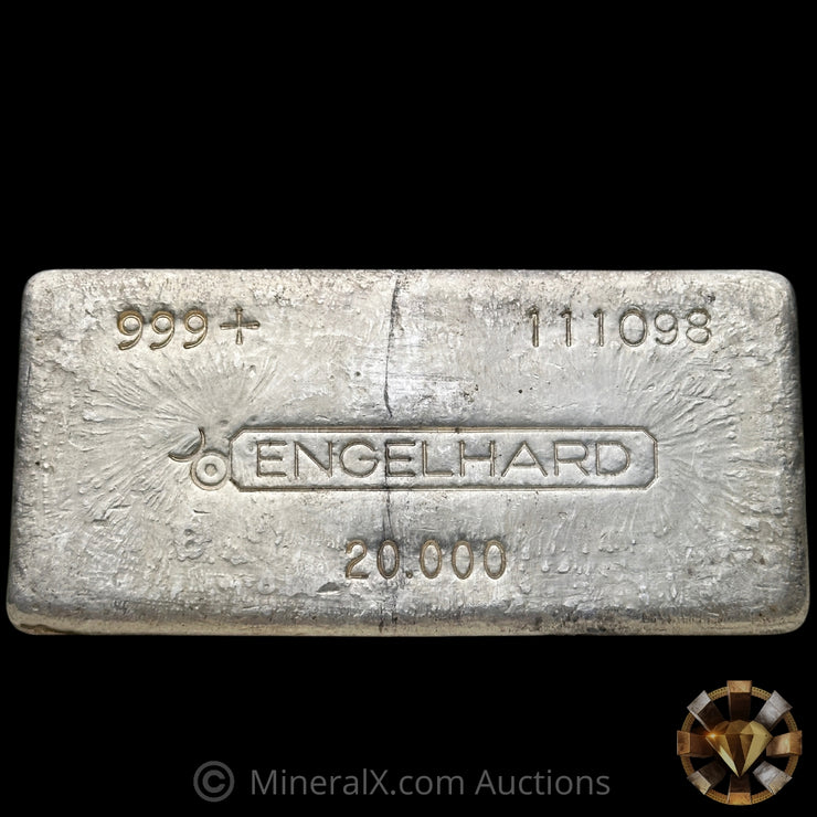 20oz Engelhard Bull Logo Vintage Silver Bar