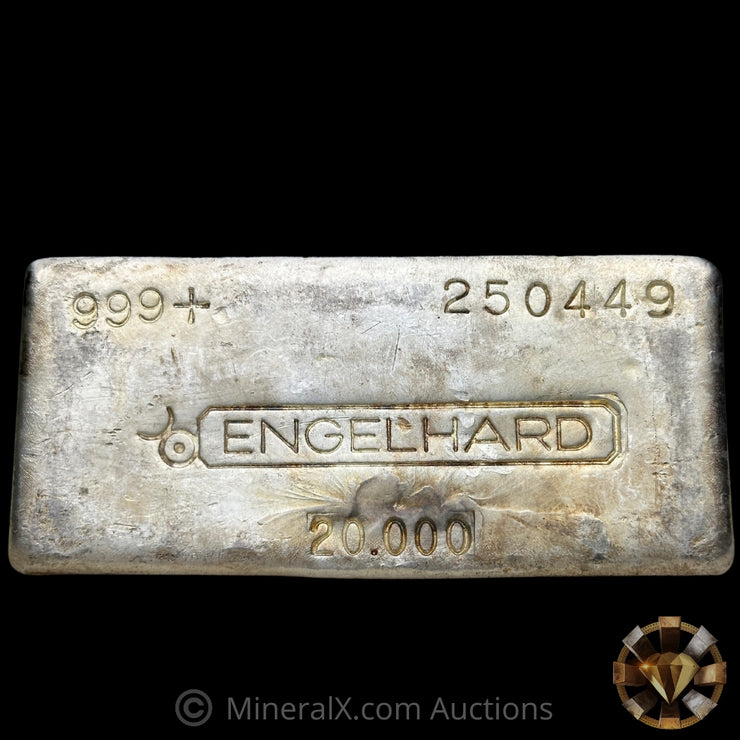 20oz Engelhard Bull Logo Vintage Silver Bar