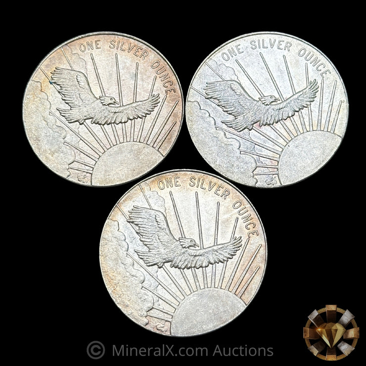 x3 1oz South East Refining Vintage Silver Coins