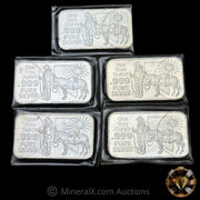 x5 1oz Nevada Coin Mart Vintage Silver Bars