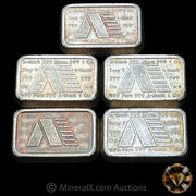 x5 1oz AMARK Stacker Vintage Silver Bars