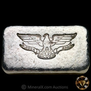 3oz W H Foster Vintage Silver Bar With Deak Triangle Counterstamp (Unique Longer Mold Variety)