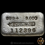 3oz Engelhard Bull Logo "Large Serial Font" Variety Vintage Silver Bar