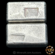 x2 3oz Engelhard Bull Logo Rare "999.9 Small Serial Font" Variety Sequential Vintage Silver Bars