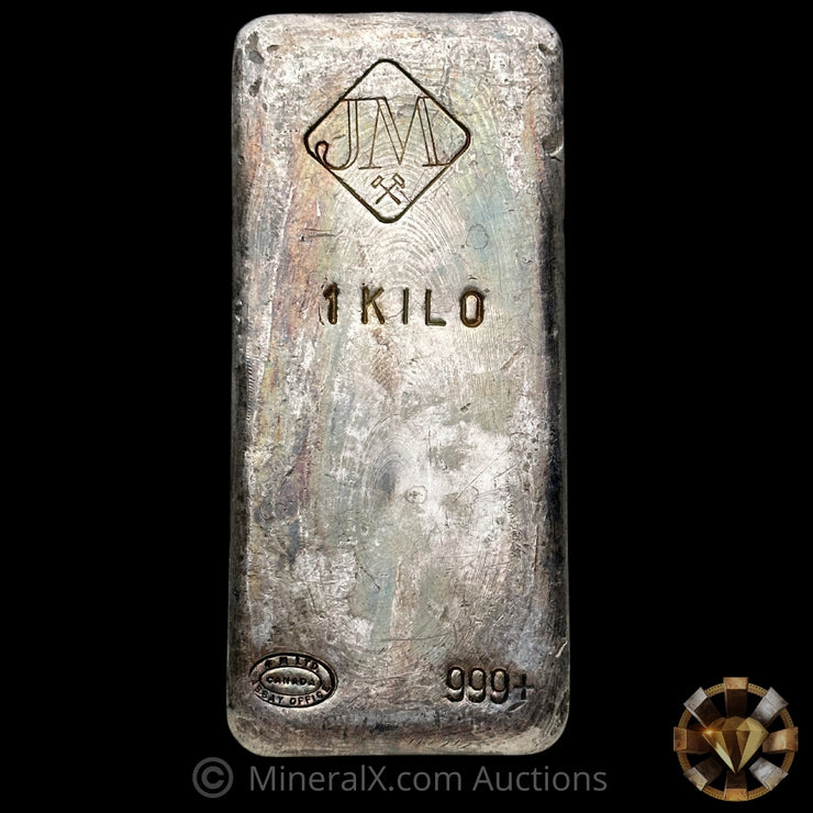 Kilo JM Johnson Matthey Vintage Silver Bar