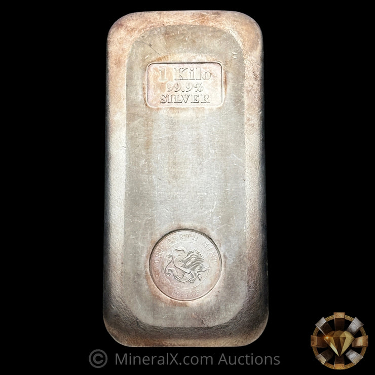 Kilo The Perth Mint Australia Vintage Silver Bar