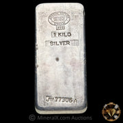 Kilo JM Johnson Matthey London Melters & Refiners "With Serial Variety" Vintage Silver Bar