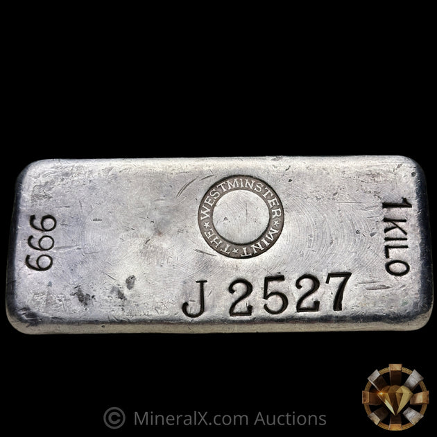Kilo Engelhard London Exceedingly Rare Westminster Mint J Prefix Varie ...