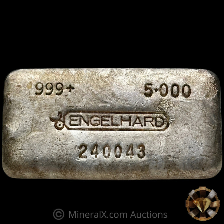 5oz Engelhard Bull Logo Vintage Silver Bar