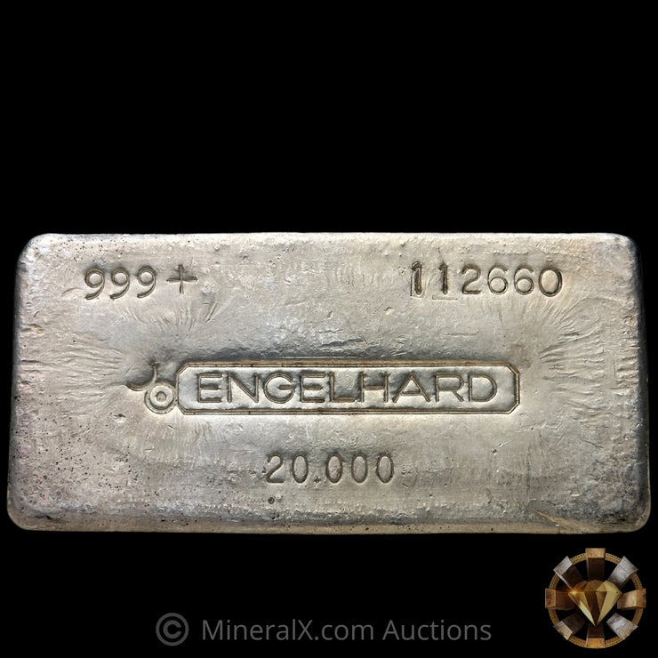 20oz Engelhard Bull Logo Vintage Silver Bar