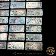 x55 (4 - 6oz Weight Class Range) Academy "No Weight Stamp" Variety Vintage Silver Bar Hoard (297.45oz Total)