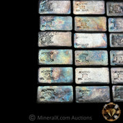 x55 (4 - 6oz Weight Class Range) Academy "No Weight Stamp" Variety Vintage Silver Bar Hoard (297.45oz Total)