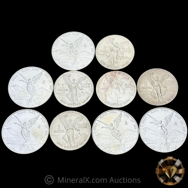 x10 1oz Libertad Silver Coin Lot (Mixed Dates)