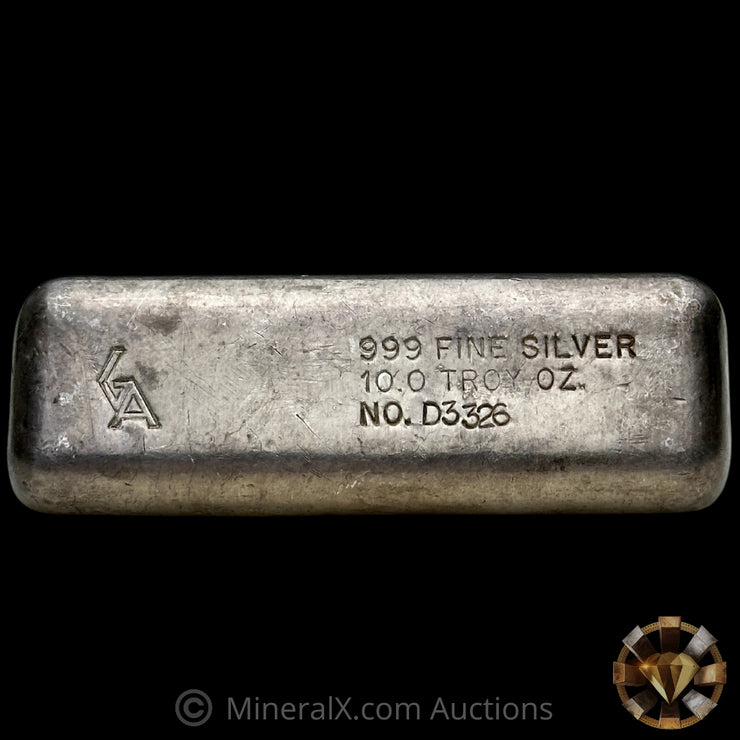 10oz GA Golden Analytical Vintage Silver Bar