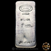 Kilo JM Johnson Matthey London Vintage Silver Bar With Rare "Rood" Counterstamp