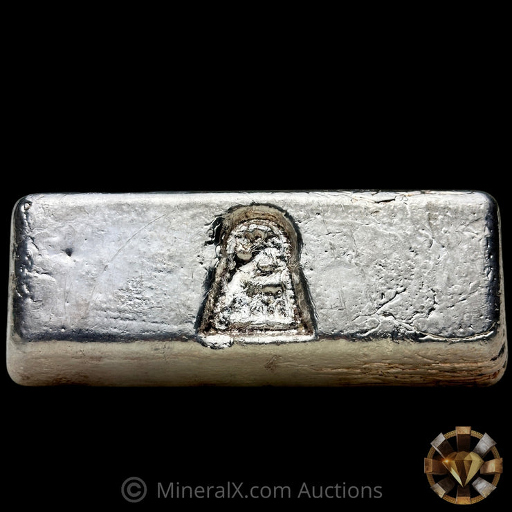 50oz Harrington Metallurgy Ltd Australia Vintage Silver Bar with DCL Counterstamp & Unique Reverse Logo