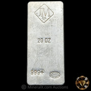 20oz JM Johnson Matthey Reverse Stamp Vintage Silver Bar