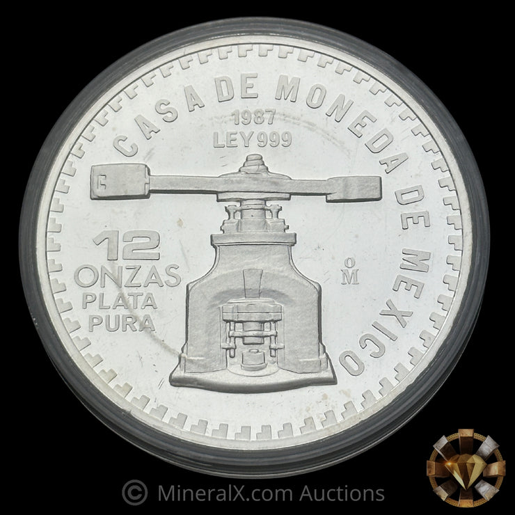 12oz 1987 Casa De Moneda De Mexico 200th Anniversary Of The Constitution Vintage Silver Coin