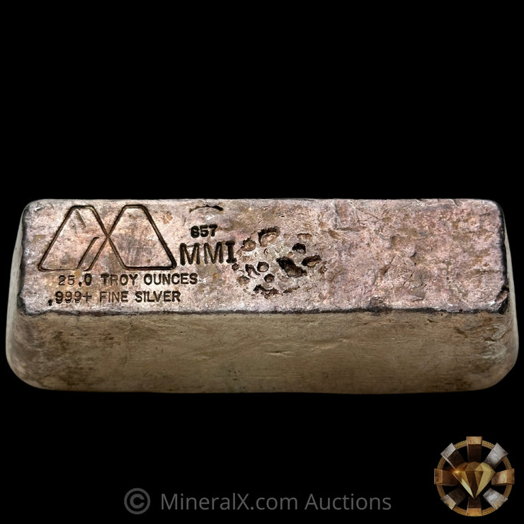 25oz M MMI Counterstamp Vintage Silver Bar