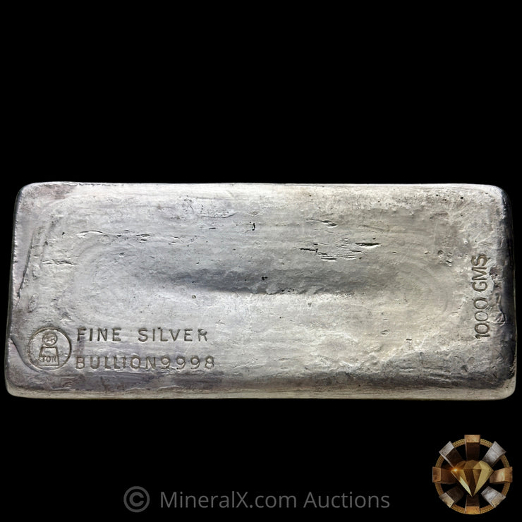 1000g (Kilo) Harrington Metallurgist Australia Vintage Silver Bar