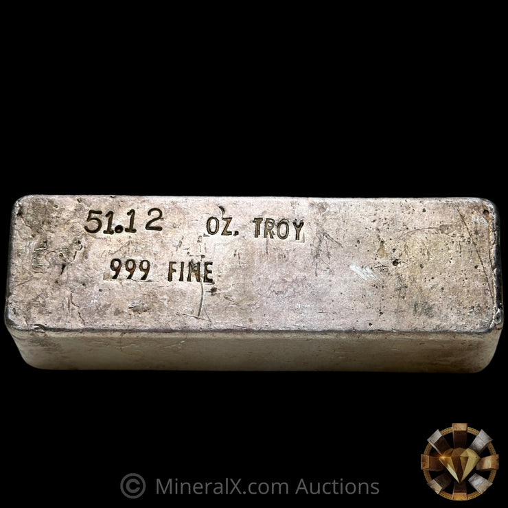 51.12oz Certified L C Murray No Hallmark Variety Vintage Silver Bar